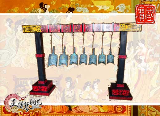 7件編鐘，觀賞裝飾編鐘，可發(fā)音編鐘